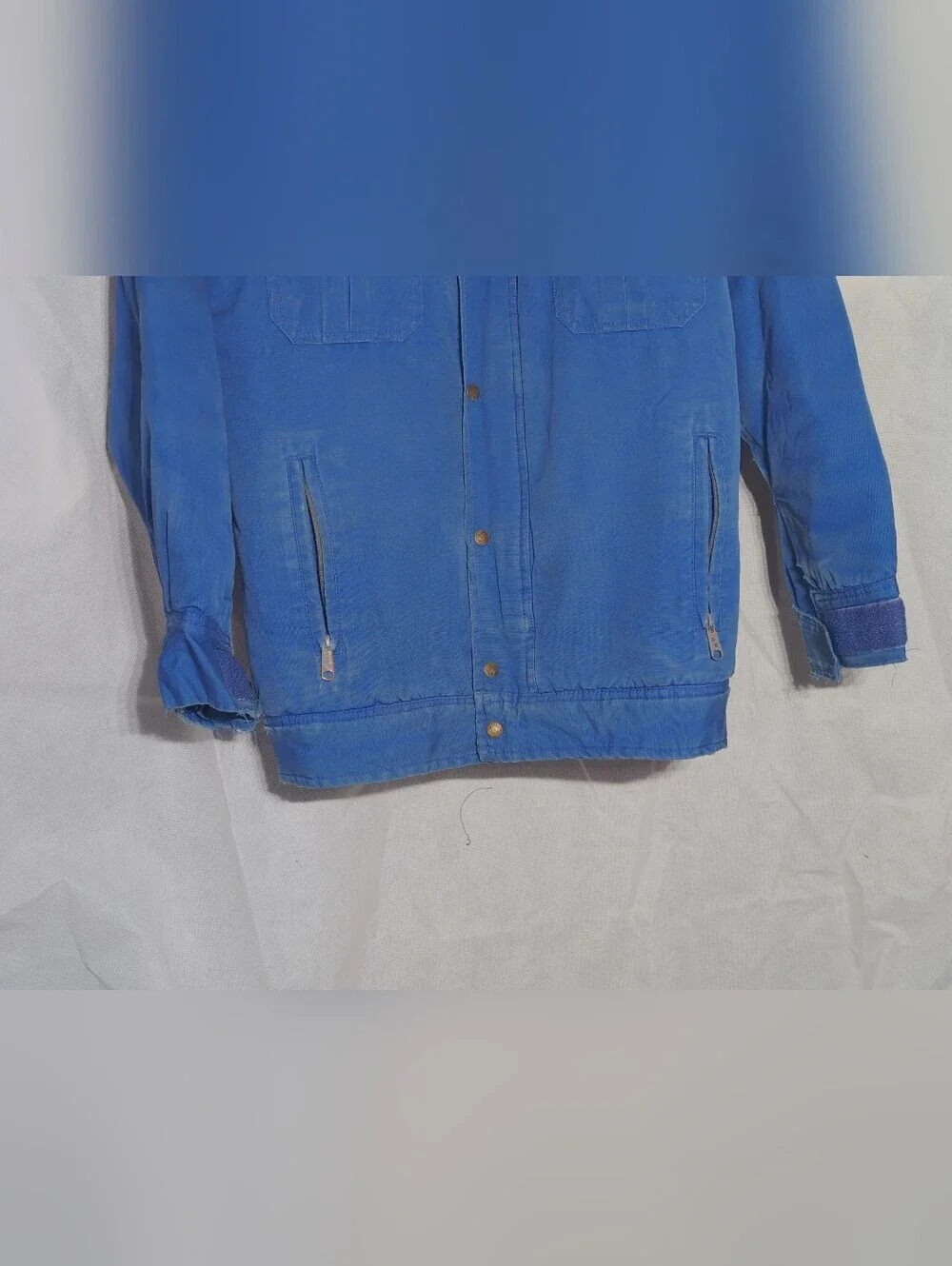 Vintage 80s Black Ice S Men’s Blue Work Jacket Worn Costume Piece Reno Nevada